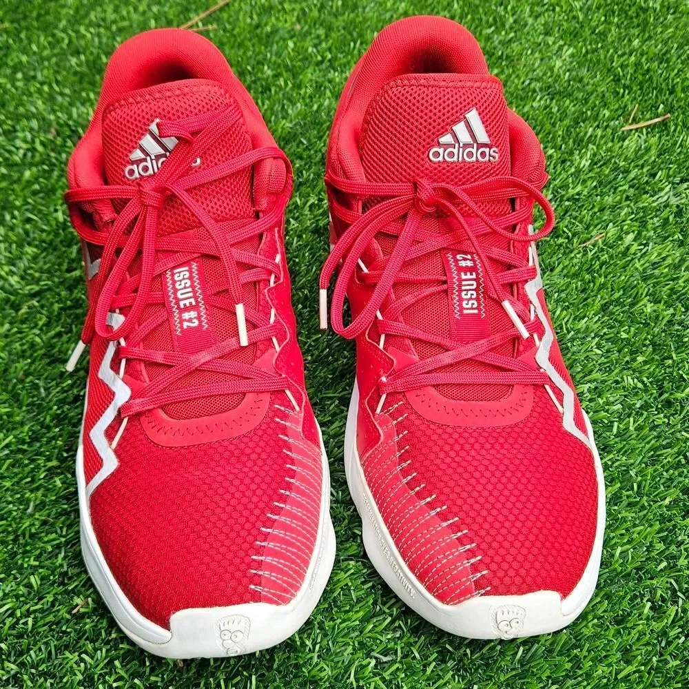 Adidas D.O.N. Issue #2 Basketball Shoes Red/White FW8511 Men’s Size 14